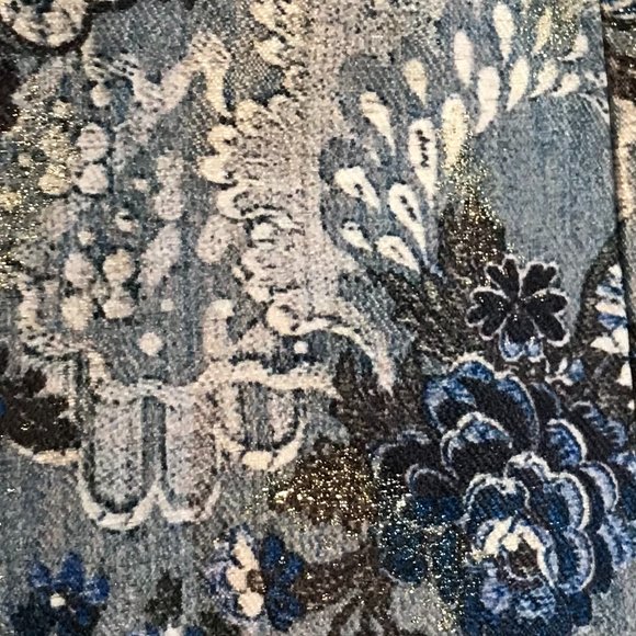 NWT J. Crew Collection Blue Wrap Pencil Skirt Floral Jacquard - Picture 6 of 15